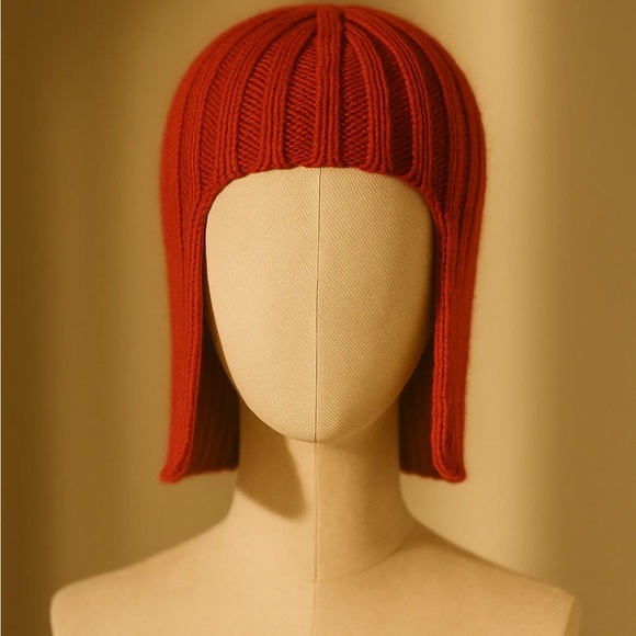 Accessories - Red Knitted Hat/Beanie